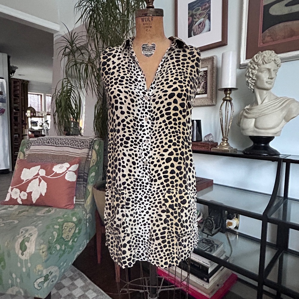 EQUIPTMENT Leopard Print Shirt Dress